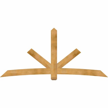 Ekena Millwork Alberta Rough Sawn Timber Gable Bracket, Western Red Cedar, 108"W x 49"H x 4"D x 6"F, 11/12 Pitch GBW108X49X0406ALB00RWR